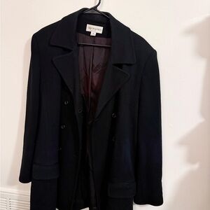 Bloomingdale's Black Blazer wool acadamia professional